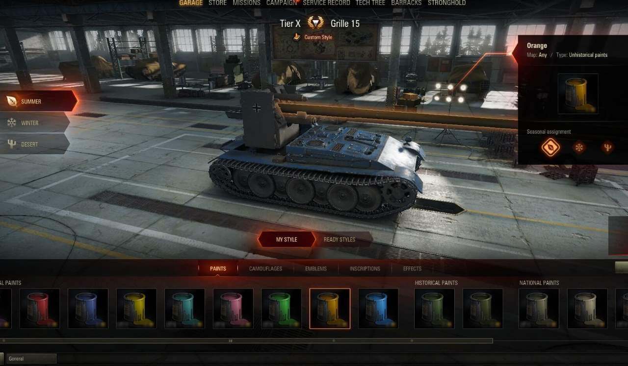 World of Tanks Farbe