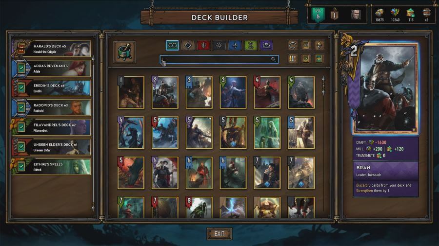 GWENT Deckbuilder