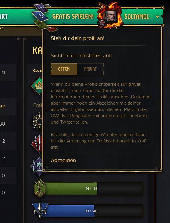 GWENT Private Setting