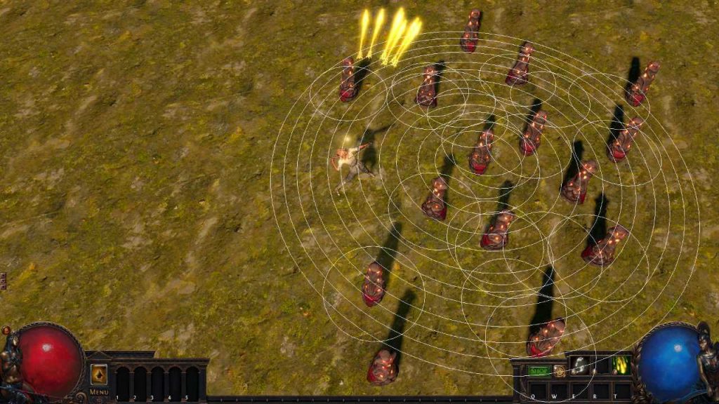 Camino del exilio Lluvia de flechas