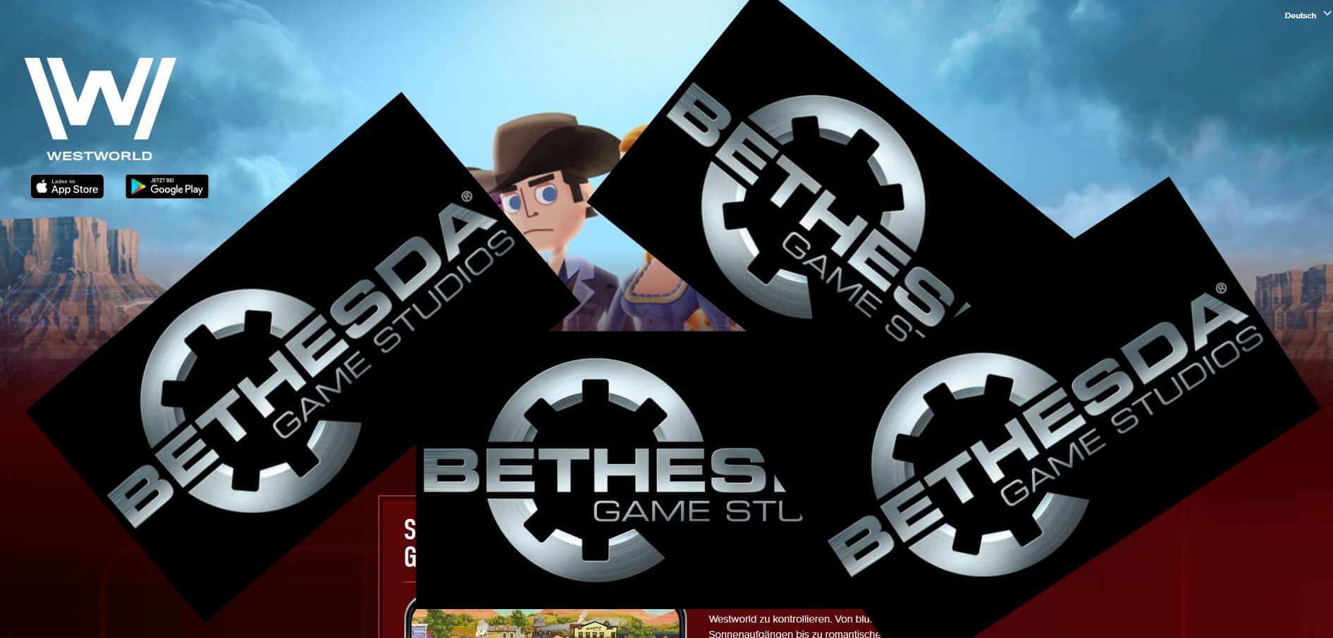 Westwood banner with Bethesda logos