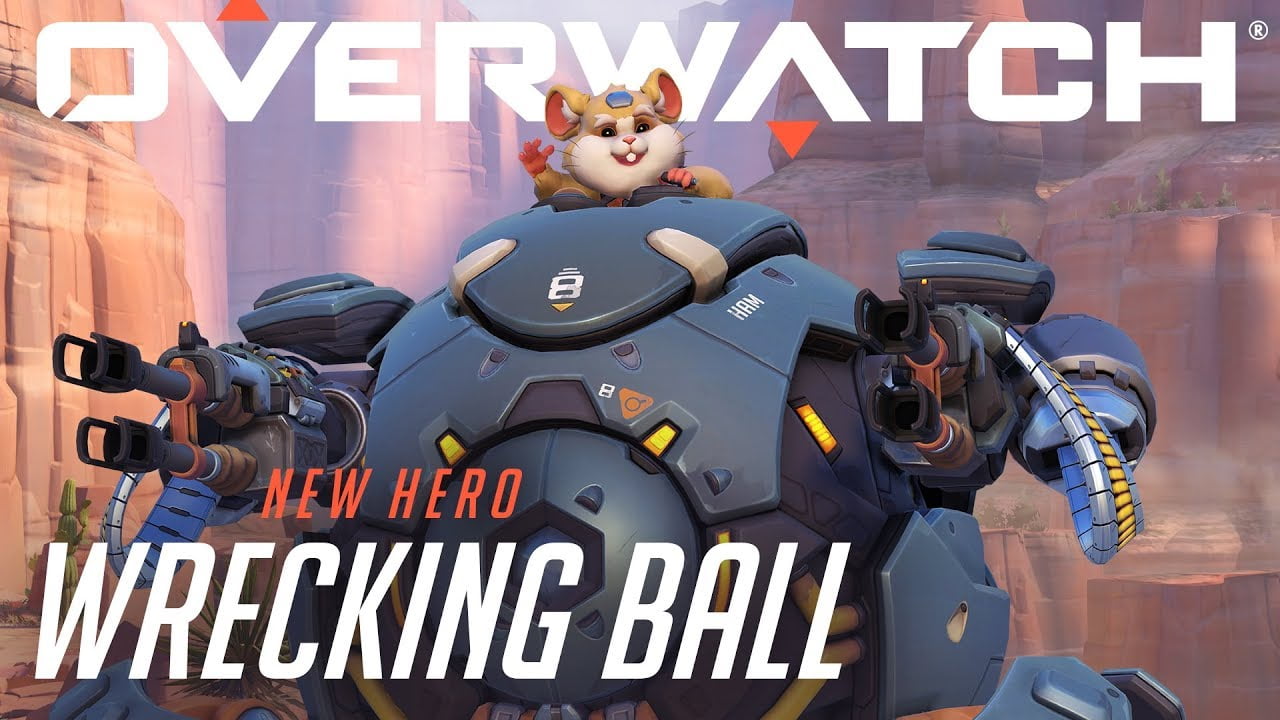 Overwatch New Hero Wrecking Ball, hámster en el robot de combate